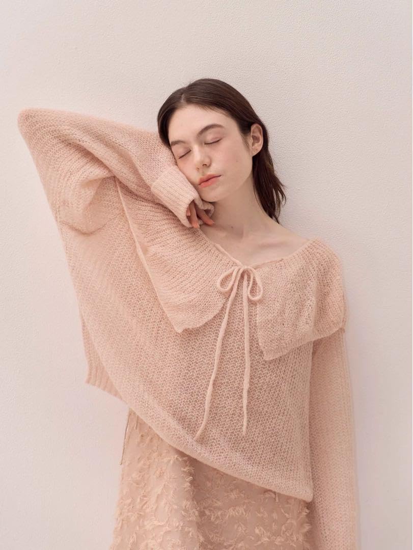 Amazon.co.jp: muguet ミュゲ low gauge sailor ribbon knit